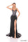 Prom Dresses Long Fitted Slit Prom Formal Dress Black/Multi