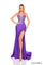 Prom Dresses Long Fitted Slit Prom Formal Dress Purple