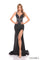 Prom Dresses Beaded Lace High Slit Long Formal Prom Dress Black