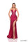 Prom Dresses Beaded Lace High Slit Long Formal Prom Dress Wine