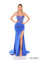 Prom Dresses Fitted Long Sequin Slit Formal Prom Dress Royal Blue
