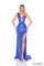 Prom Dresses Long Fitted Metallic Formal 3D Floral Prom Dress Royal Blue