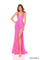 Prom Dresses Prom Long Fitted Sequin Slit Formal Dress Fuchsia