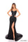 Prom Dresses Prom Fitted Slit Long Formal Corset Dress Black