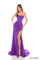 Prom Dresses Fitted Corset Long Formal Slit Prom Dress Purple