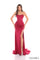 Prom Dresses Fitted Corset Long Formal Slit Prom Dress Wine
