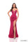 Prom Dresses Beaded Slit Long Formal Fitted Prom Dress Wine