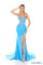 Prom Dresses Formal Long Fitted Slit Beaded Prom DressTurquoise