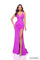 Prom Dresses Prom Fitted Long Formal Beaded Print Dress Magenta