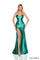 Prom Dresses Long Formal Fitted Slit Lace Prom Dress Emerald