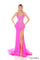 Prom Dresses  Long Fitted Formal Beaded Floral Prom Dress Fuchsia