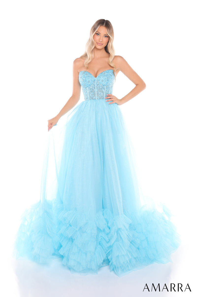 Prom Dresses Prom Long Ball Gown Formal Beaded Dress Light Blue