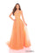 Prom Dresses Sequin A Line Long Formal Glitter Prom Dress Orange