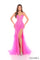 Prom Dresses Glitter Prom Long Sequin Applique Formal Dress Fucshia