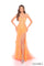 Prom Dresses Glitter Prom Long Sequin Applique Formal Dress Orange