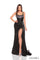 Prom Dresses Prom Beaded Print Long Formal Overskirt Dress Black