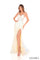 Prom Dresses Prom Fitted Sequin Print Long formal Dress Light Yellow
