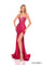 Prom Dresses Beaded Long Mermaid Fit Prom Formal Slit Dress Wine