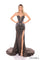 Prom Dresses Beaded Slit Long Formal Fitted Evening Prom Dress Black/Gold