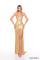 Prom Dresses Metallic Fitted Long Formal Slit Prom Dress Gold