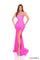 Prom Dresses Fitted Long Formal Beaded Evening Prom Dress Fuchsia