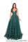 Prom Dresses Glitter Print Long Ball Gown Sequin Prom Dress Emerald