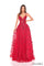 Prom Dresses Glitter Print Long Ball Gown Sequin Prom Dress Red