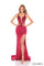 Prom Dresses Glitter Prom Fitted Long Formal Sequin Corset Dress Wine