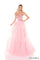 Prom Dresses Long Ball Gown Beaded Ruffle Prom Slit Dress Light Pink/Multi