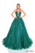PromDresses Glitter Long Ball Gown Sequin Applique Prom Dress Emerald