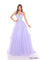 PromDresses Glitter Long Ball Gown Sequin Applique Prom Dress Periwinkle