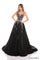 Prom Dresses Long Ball Gown Two Tone Formal Beaded Prom Dress Black