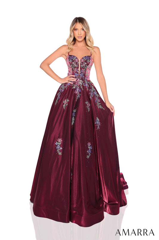 Prom Dresses Long Ball Gown Two Tone Formal Beaded Prom Dress Wine
