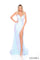 Prom Dresses Prom Fitted Sequin Long Formal Slit Dress Light Blue