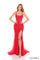 Prom Dresses Fitted Prom Long Floral AppliqueFormal Dress Red