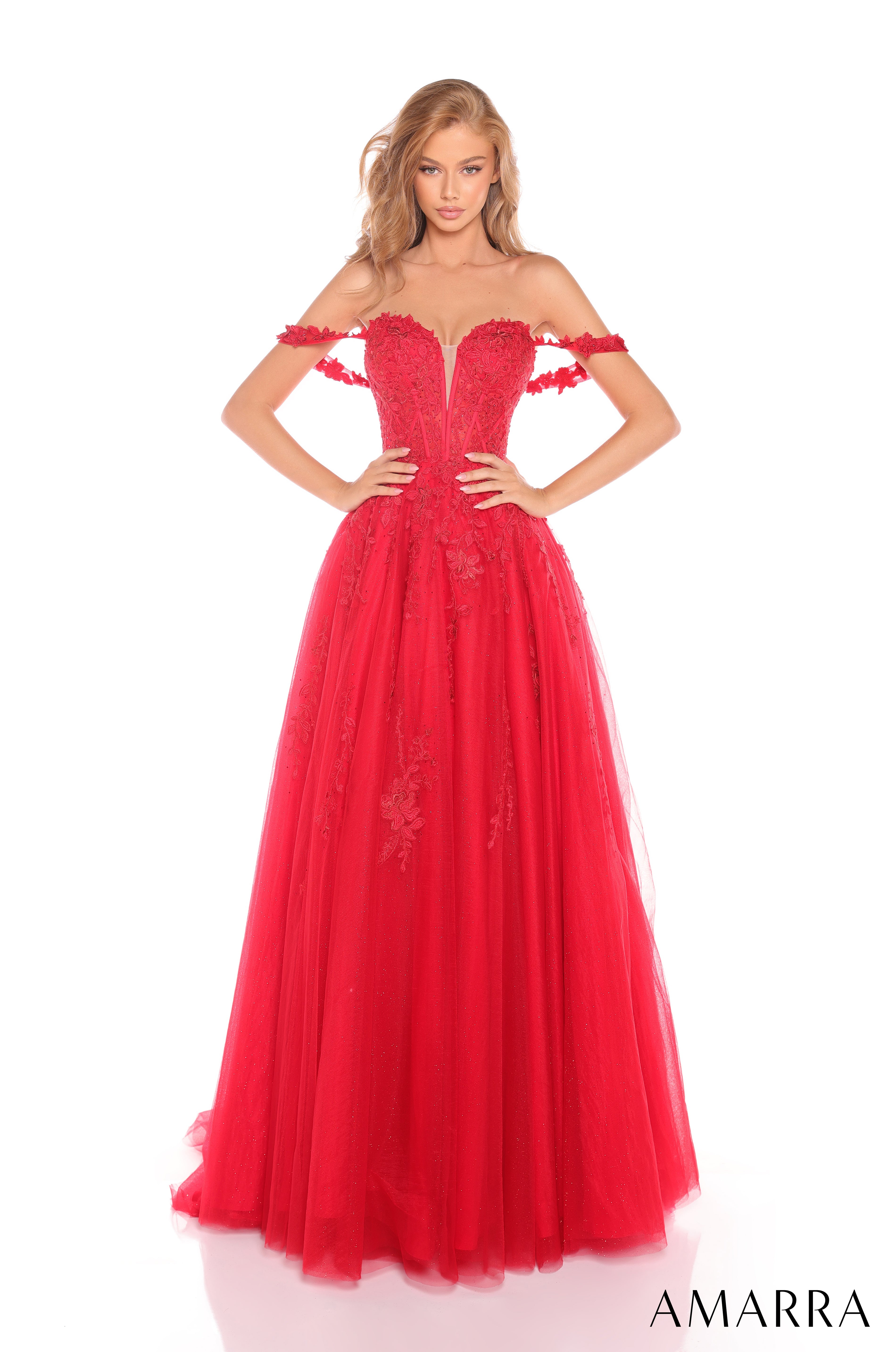 Prom Dresses A Line Ball Gown Glitter Long Formal Floral Lace Prom Dress Light Blue