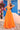 Prom Dresses Long Formal A Line Floral Lace Prom Dress Neon Orange