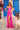Prom Dresses Fitted Long Formal Prom Metallic Evening Dress  Fuchsia