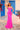 Formal Dresses Fitted Prom Long 3D Flower Applique Formal Dress Fuchsia