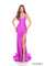 Prom Dresses Long Formal Mermaid Fit 3D Flower Applique Prom Dress Magenta