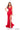 Prom Dresses Fitted Slit Long Formal 3D Floral Applique Prom Dress Red