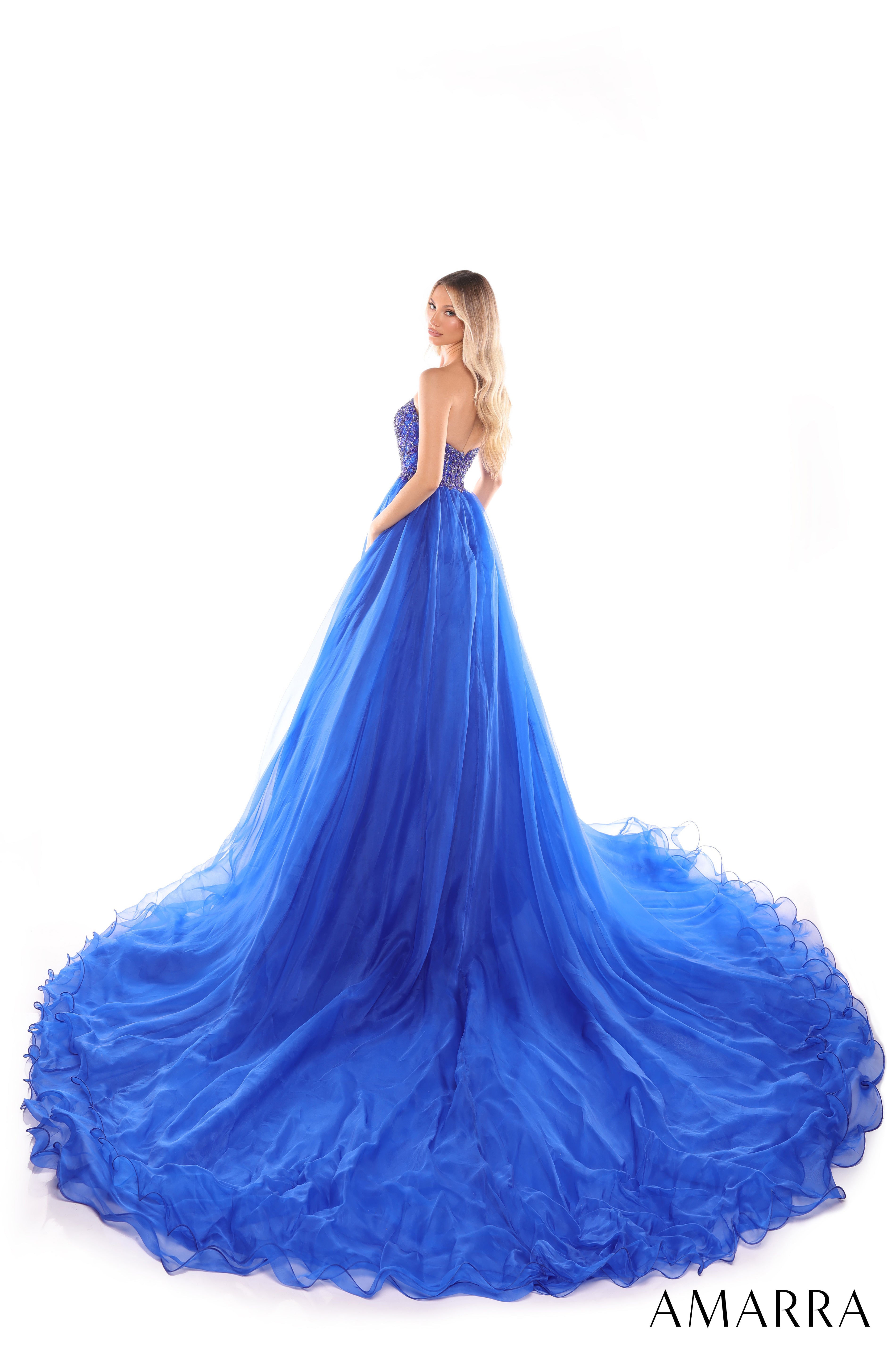 Prom Dresses Beaded Long Ball Gown Formal Prom Dress Royal Blue