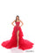 Prom Dresses Beaded Long Formal Detachable Overskirt Prom Dress Red