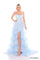 Prom Dresses Long Slit Ruffle Prom Dress Light Blue