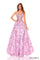 Prom Dresses Glitter A Line Long Formal Floral Lace Applique Prom Dress Lilac