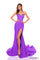 Prom Dresses Fitted Beaded Long Prom Dress Purple