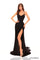 Prom Dresses Fitted Beaded Long Prom Dress Black