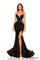 Prom Dresses Fitted Floral Long Sequin Prom Dress Black/Multi