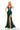 Prom Dresses Long Glitter Floral Print Slit Prom Dress Emerald