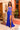 Prom Dresses Fitted 3D Floral Long Slit Prom Dress  Royal Blue